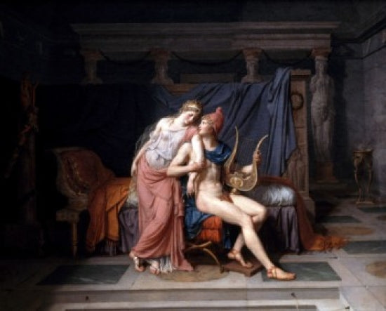 Paris and Helen Art Print by Jacques Louis David, Musee du Louvre