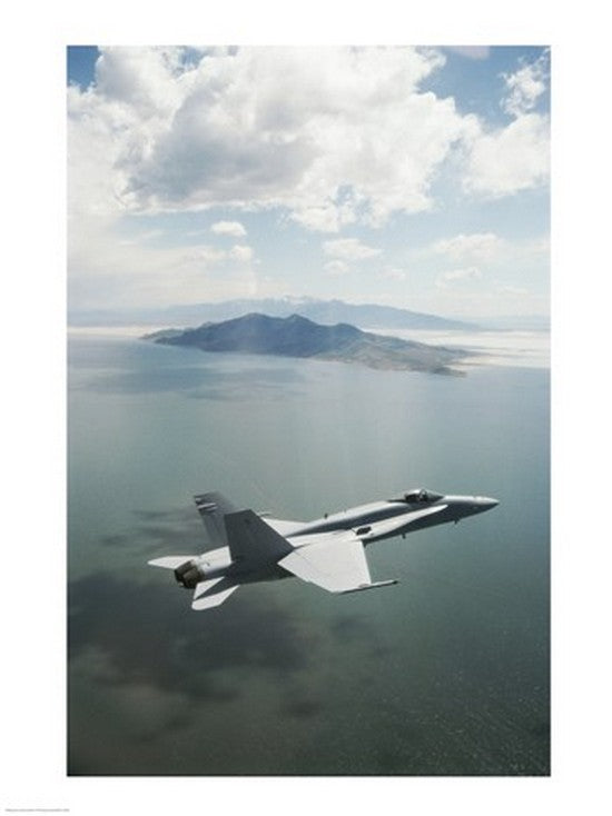 U.S. Marine FA-18 Hornet Poster Print showcasing military aviation art.