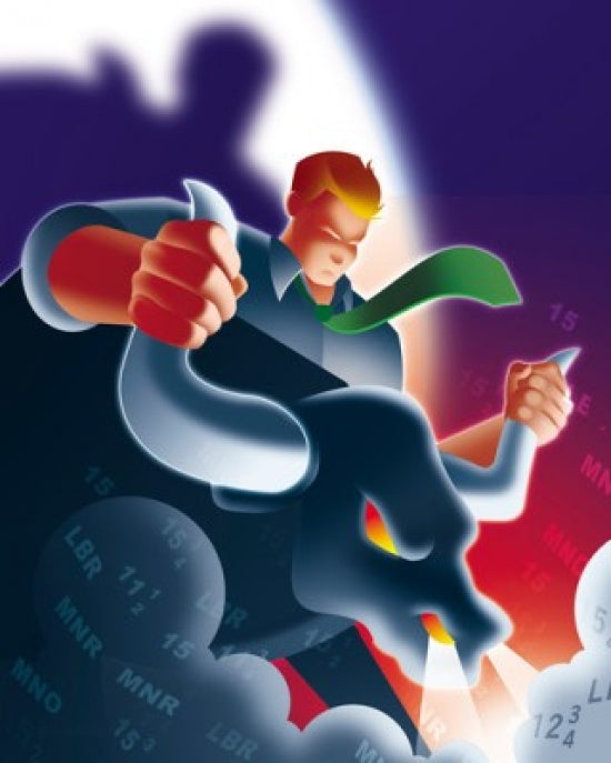 Bullish Computer Graphics Poster Print in vibrant colors