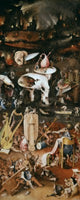 Garden of Earthly Delights Poster Print by Hieronymus Bosch, showcasing intricate details and vibrant colors.