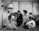 Family Bonding Moments Poster Print - Parents and Children Watching Television