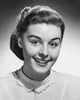 Portrait of a young woman smiling poster print
