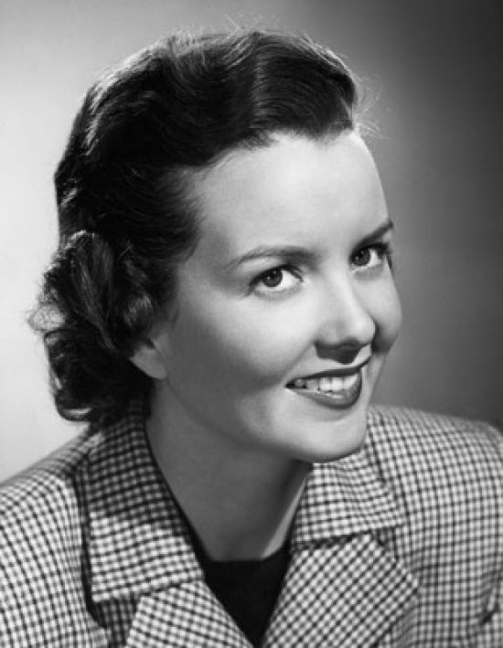 Close-up poster print of a young woman smiling