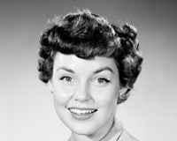 Portrait of a young woman smiling poster print