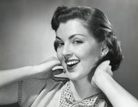 Portrait of a Young Woman Smiling Poster Print