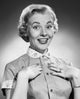 Studio portrait of a woman smiling, poster print