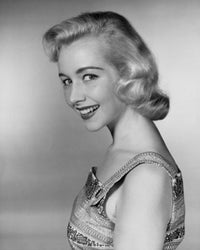 Portrait of a young woman smiling poster print