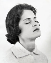 Close-Up of Young Woman with Eyes Closed Poster Print