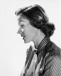 Side profile of a young woman poster print showcasing elegance and beauty.