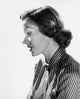 Side profile of a young woman poster print showcasing elegance and beauty.