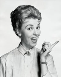 Portrait of a Mid Adult Woman Pointing Sideways Poster Print