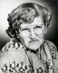Portrait of a Senior Woman Making a Face Poster Print