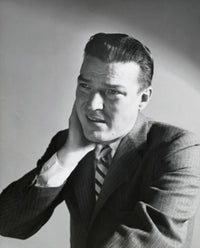 Close-up poster print of a businessman suffering from neck pain.