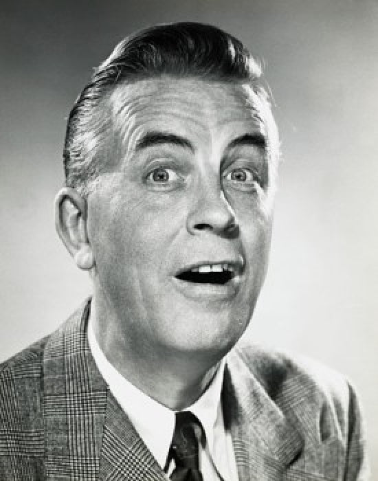 Surprised Businessman Poster Print for Office Decor