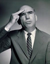 Close-Up of a Mature Man Touching His Forehead Poster Print