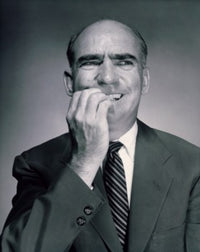 Close-up poster print of a mature man biting his nails, showcasing human emotion.