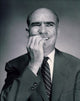 Close-up poster print of a mature man biting his nails, showcasing human emotion.