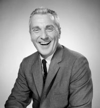 Studio portrait of a businessman laughing poster print