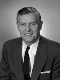 Studio portrait of a smiling businessman poster print