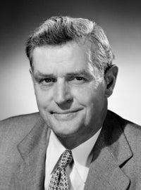 Studio portrait of a smiling businessman poster print.