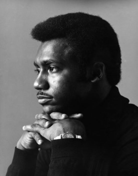 Side profile of a young man thinking poster print showcasing deep contemplation.