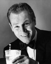 Poster print of a mature man enjoying tea from a cup