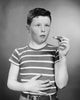 Boy Holding Cigar Poster Print - Colorful Artwork