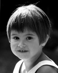 Studio Portrait of Boy Smiling Poster Print - cheerful child portrait