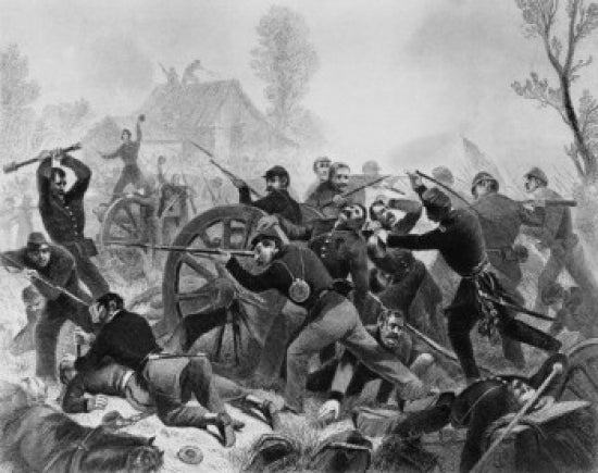 Battle of Shiloh - Recapture of Artillery Poster Print by Alonzo Chappell