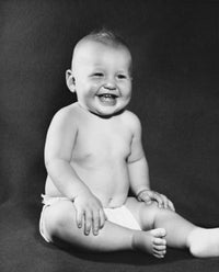 Baby Smiling Poster Print - Heartwarming and cheerful artwork