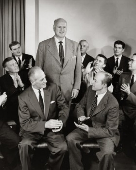 Group of Businessmen Applauding Colleague Poster Print