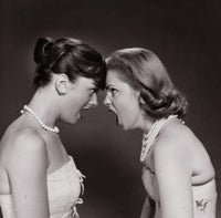 Two Teenage Girls Fighting Poster Print showcasing dynamic youth emotion.