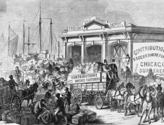 New York City Scene at the Erie Ferry House Poster Print