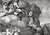 Moses on Mount Sinai with the Ten Commandments Poster Print