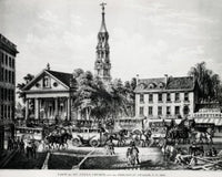 St. Paul's Church and Broadway Stages 1831 American History Poster Print