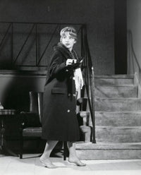1959 Side Profile of a Teenage Girl Walking Poster Print