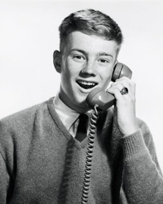 Portrait of a Teenage Boy Talking on the Phone, 1965 Poster Print