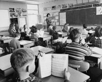 Poster Print of School Children in a Classroom with Female Teacher