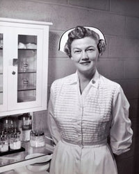 Smiling Female Nurse Poster Print showcasing warmth and dedication.