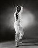 Woman in Fencing Uniform Poster Print showcasing athleticism and grace