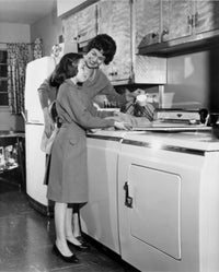 Daughter Helping Her Mother Do Laundry Poster Print