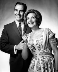 Studio portrait of a mid adult couple poster print