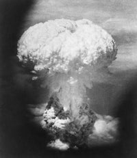 Aerial View of Atomic Bomb Mushroom Cloud - Hiroshima 1945 Fine Art Print
