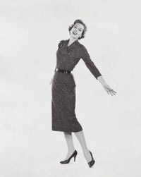 Portrait of a young woman smiling poster print