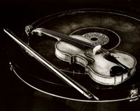 Close-up of a violin poster print showcasing intricate details.