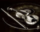 Close-up of a violin poster print showcasing intricate details.