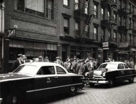 New York City Police Officers Poster Print showcasing a group of law enforcement on the street.