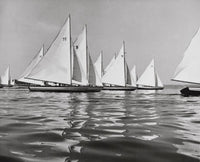 Sailboats at a Regatta in the Ocean Marblehead Race Week Poster Print