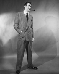 Businessman Smoking a Pipe Poster Print on premium paper.