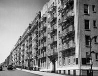 Apartments Along a Road New York City Poster Print